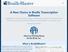Tablet Screenshot of brailleblaster.org